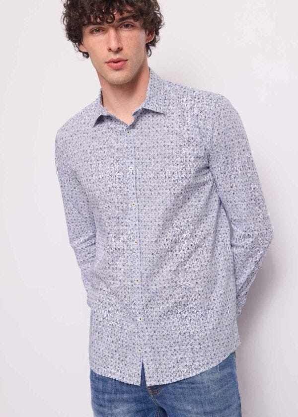 Camicia da uomo in cotone stampato Gaudì Uomo
