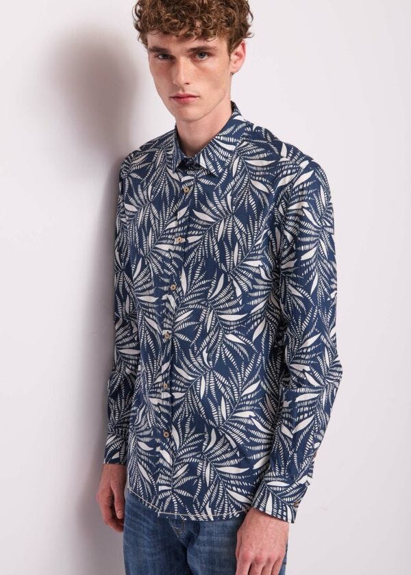 Camicia da uomo in cotone stampato Gaudì Uomo