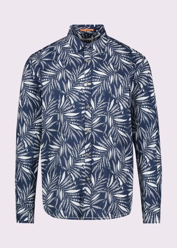 Camicia da uomo in cotone stampato