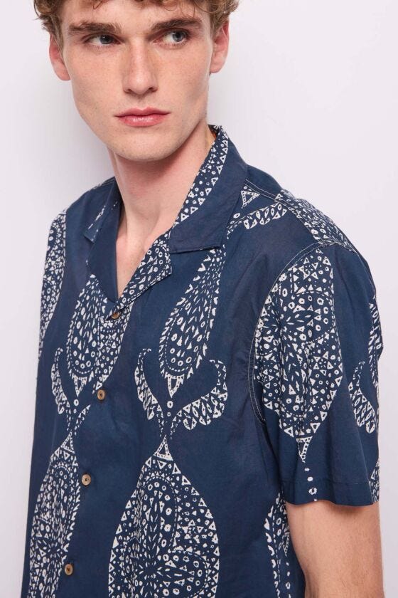Camicia da uomo in cotone stampato Gaudì Uomo