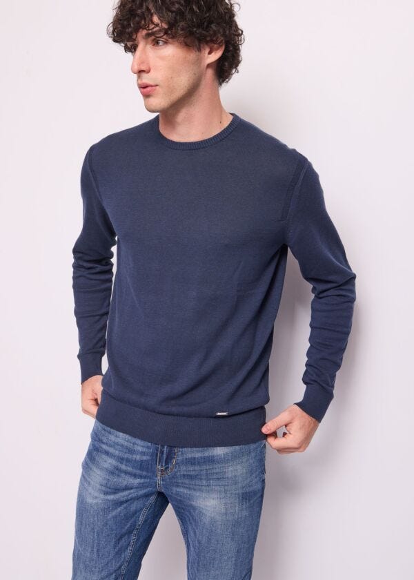 Pull bleu en coton pour homme Gaudì Homme