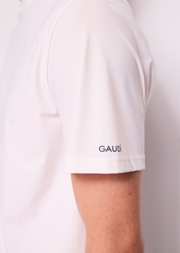 T-shirt blanc en nylon pour homme