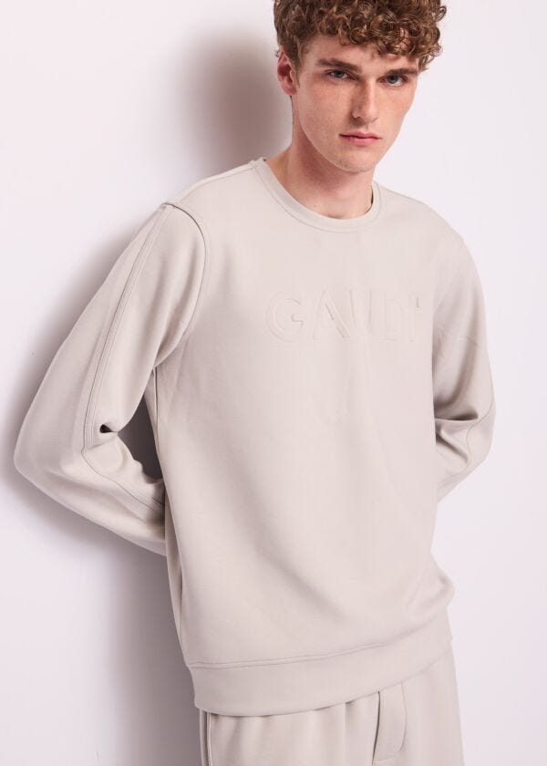 Men's grey sweatshirt with logo Gaudì Homem