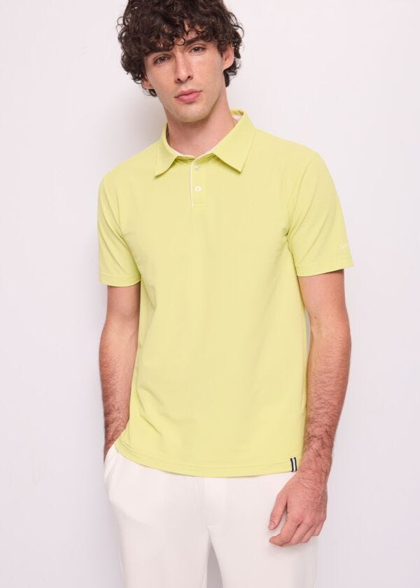 Polo gialla da uomo in piquet Gaudì Uomo