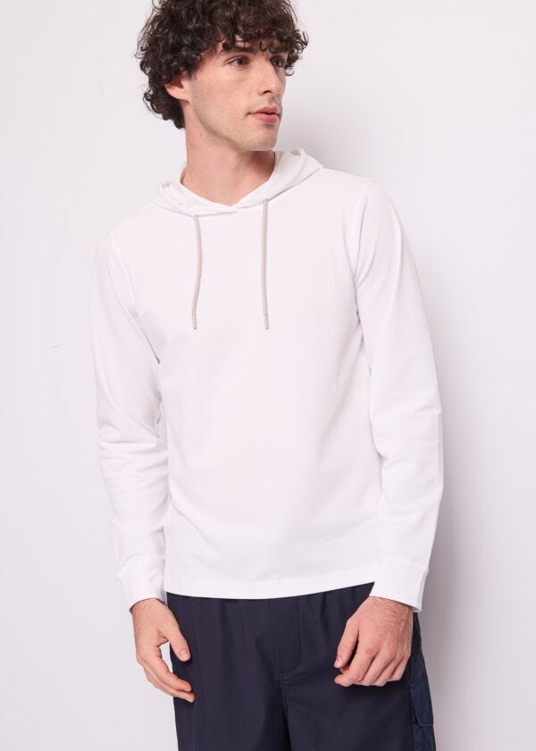 Men's white cotton-blend sweatshirt Gaudì Homem