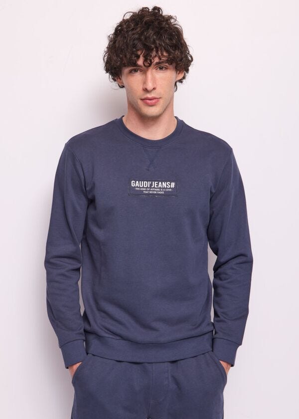 Men's blue cotton sweatshirt Gaudì Homem