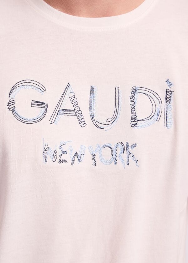 T-shirt blanc en coton pour homme