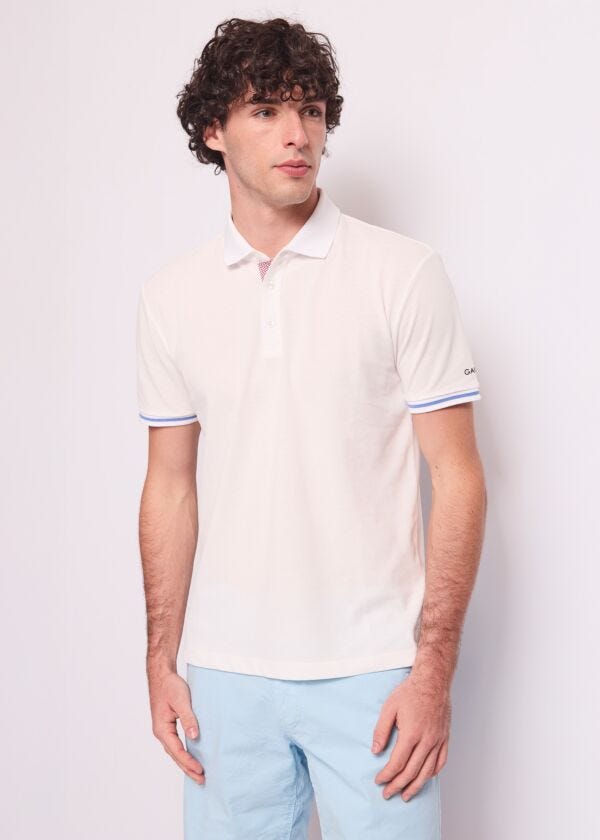 Polo bianca da uomo in cotone Gaudì Uomo