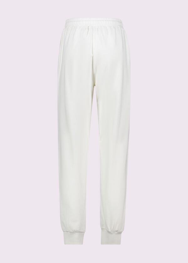 White cotton joggers