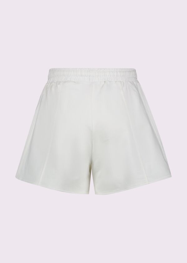 White cotton fleece shorts