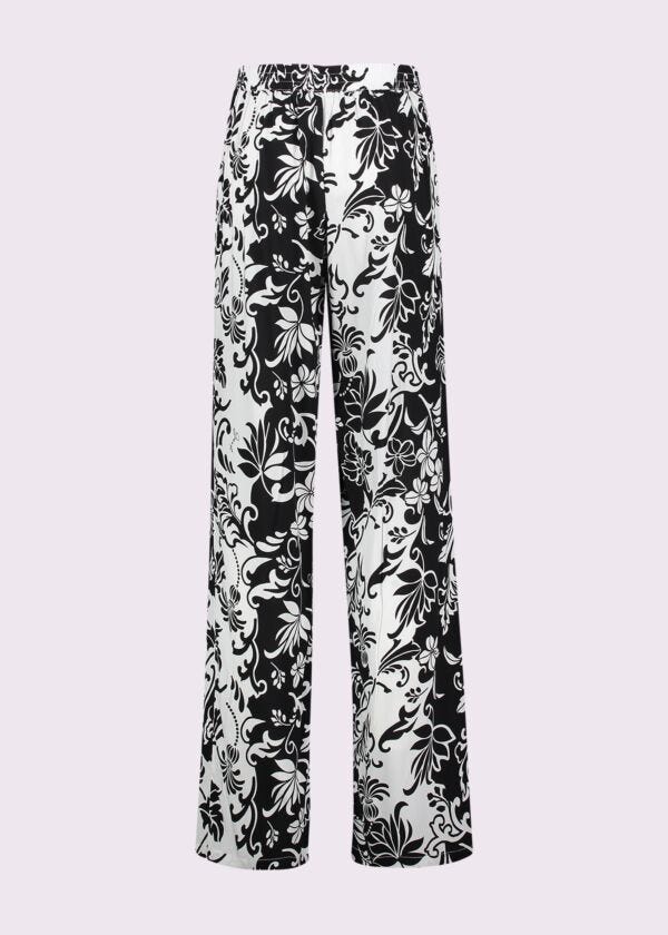 Pantalones de mujer de muselina estampada