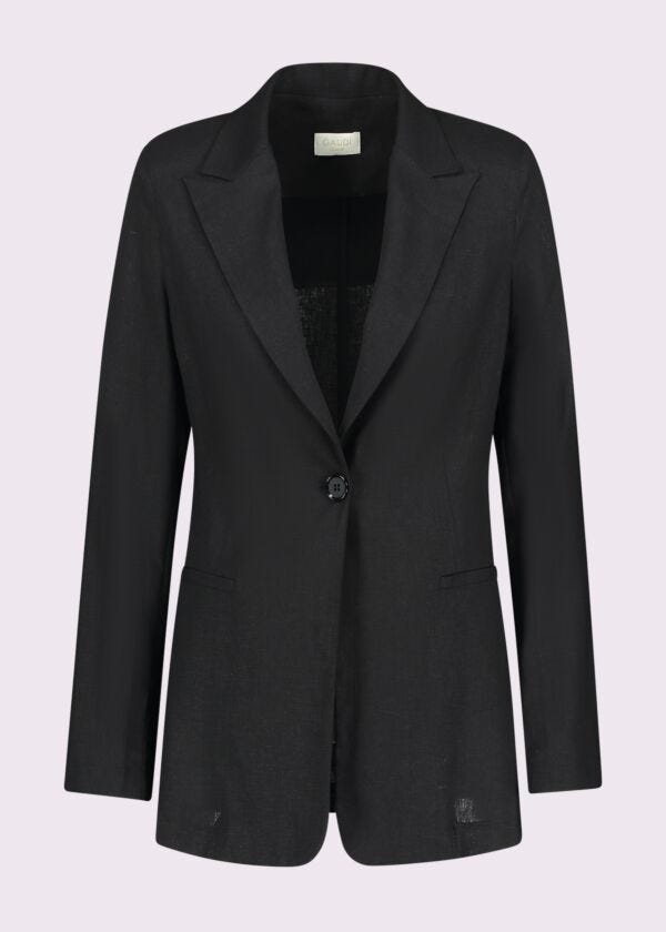 Blazer donna nero con revers a lancia Gaudì Jeans