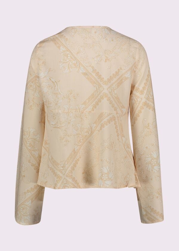 Women's printed muslin blouse