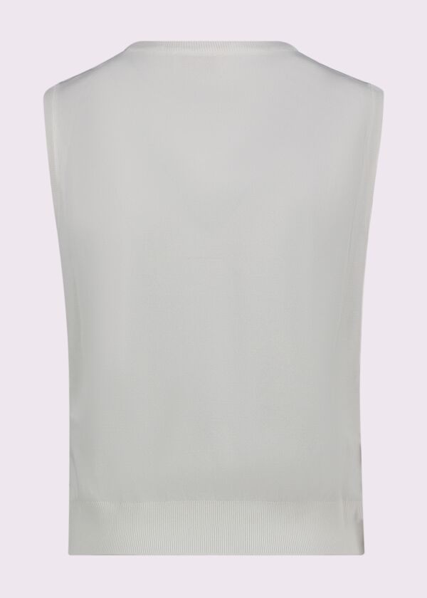Women's white knit vest