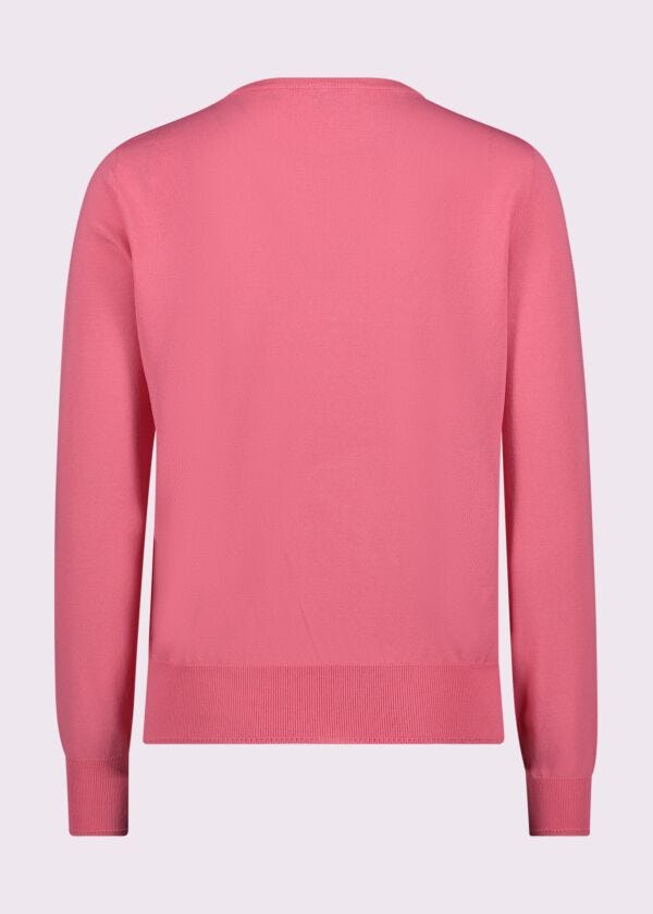 Women's pink jumper with logo