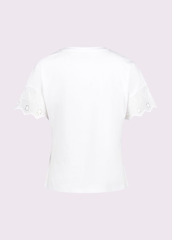 T-shirt blanc en coton pour femme