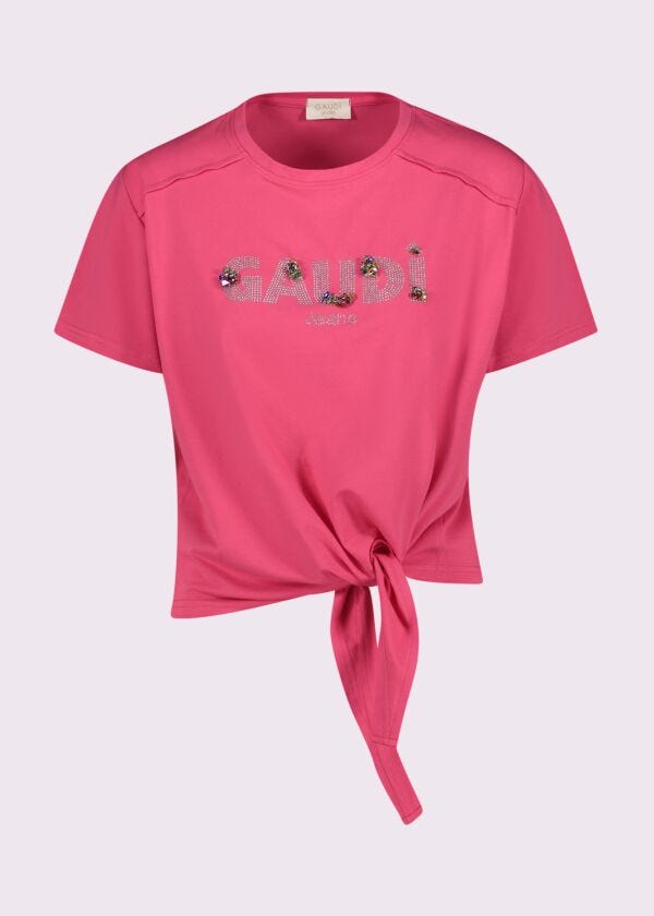 T-shirt rose en coton pour femme Gaudì Jeans