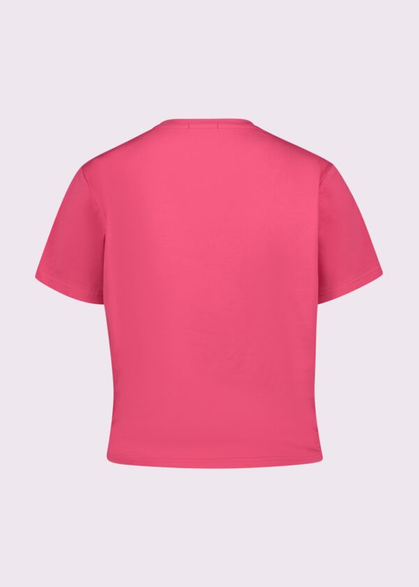 T-shirt rose en coton pour femme