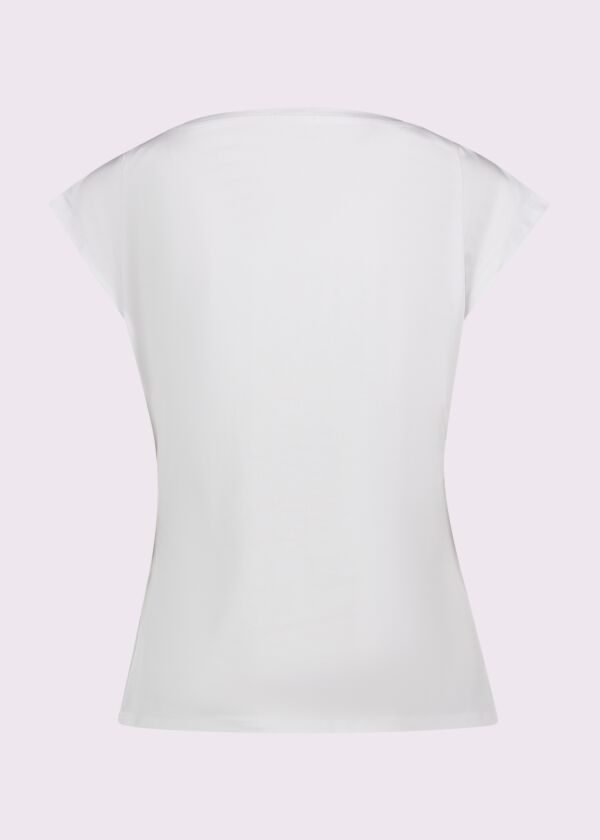T-shirt blanc en coton pour femme