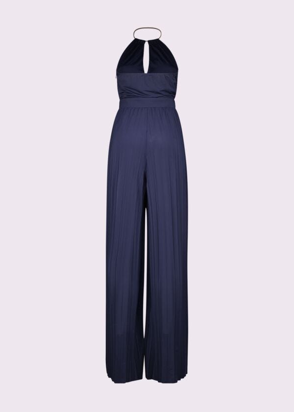 Tuta da donna blu con choker