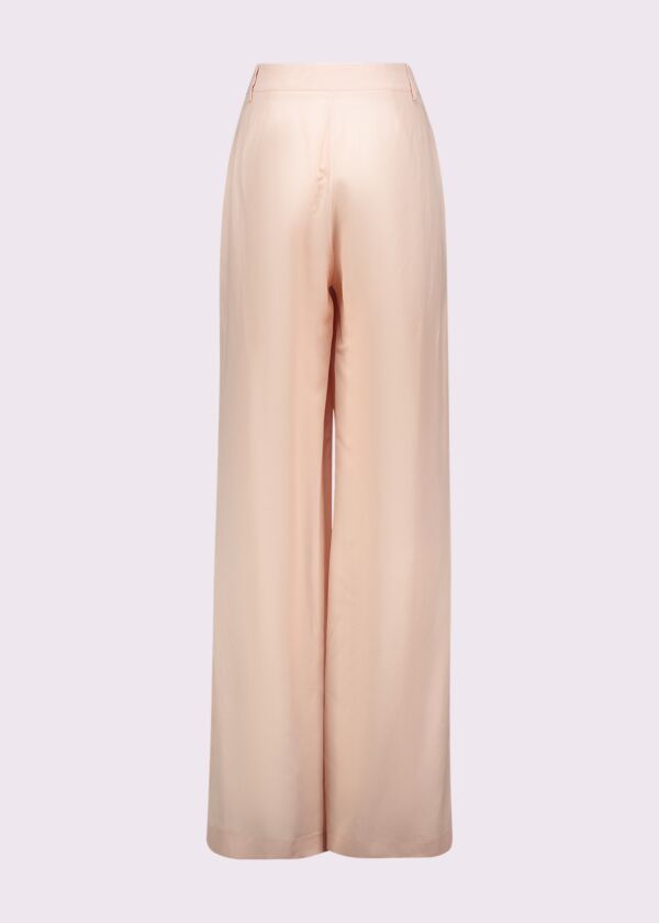 Women's linen-blend trousers