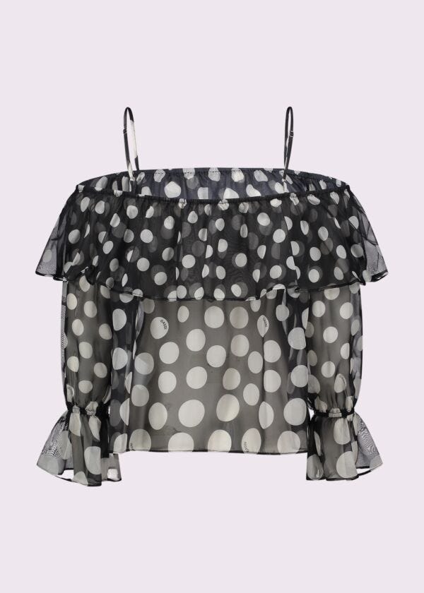 Women's printed chiffon blouse