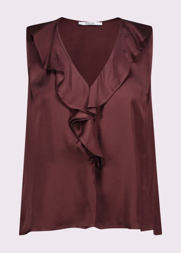 Women's brown satin top Gaudì Fashion