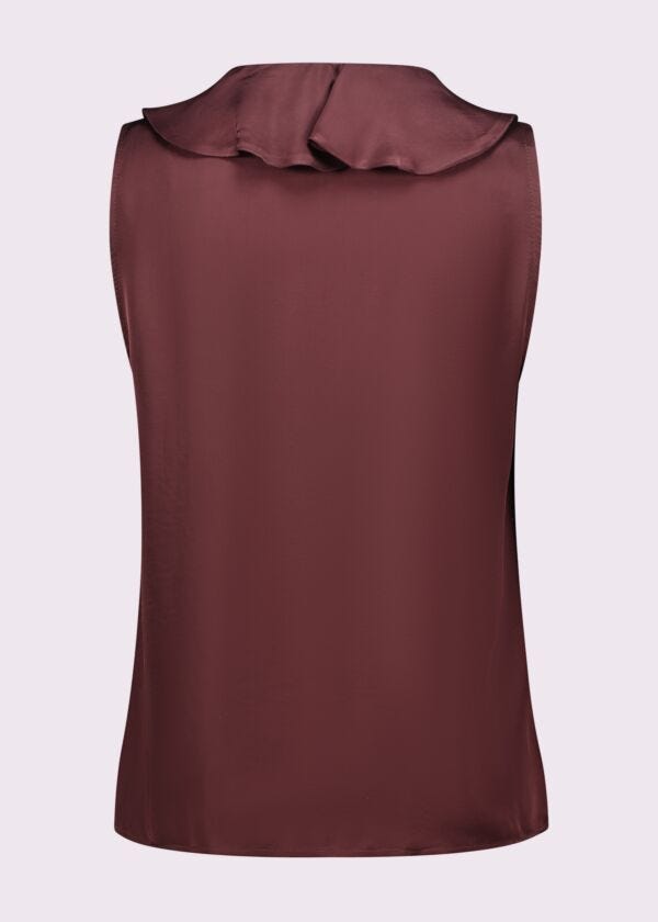 Women's brown satin top