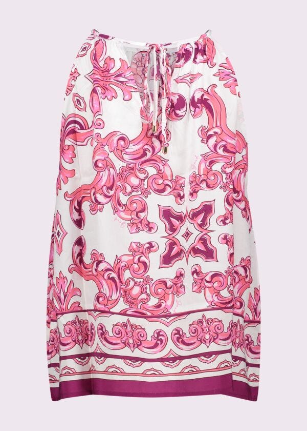 Women's printed crepe top