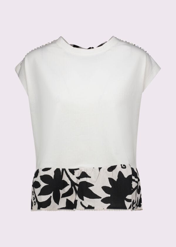 Camiseta blanca de algodón para mujer Gaudì Fashion