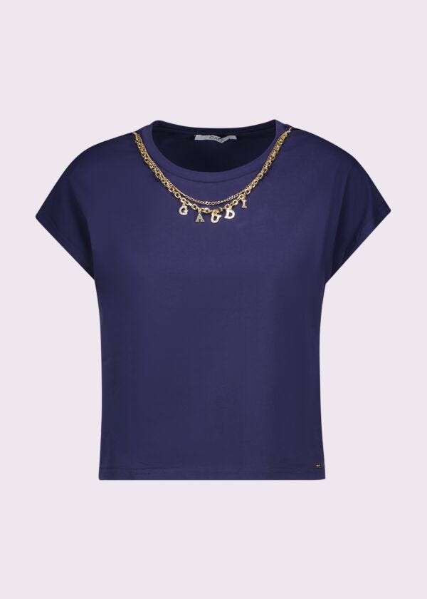 Camiseta azul de algodón para mujer Gaudì Fashion