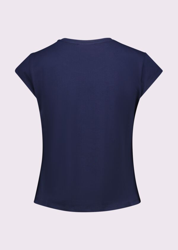 Women's blue cotton T-shirt