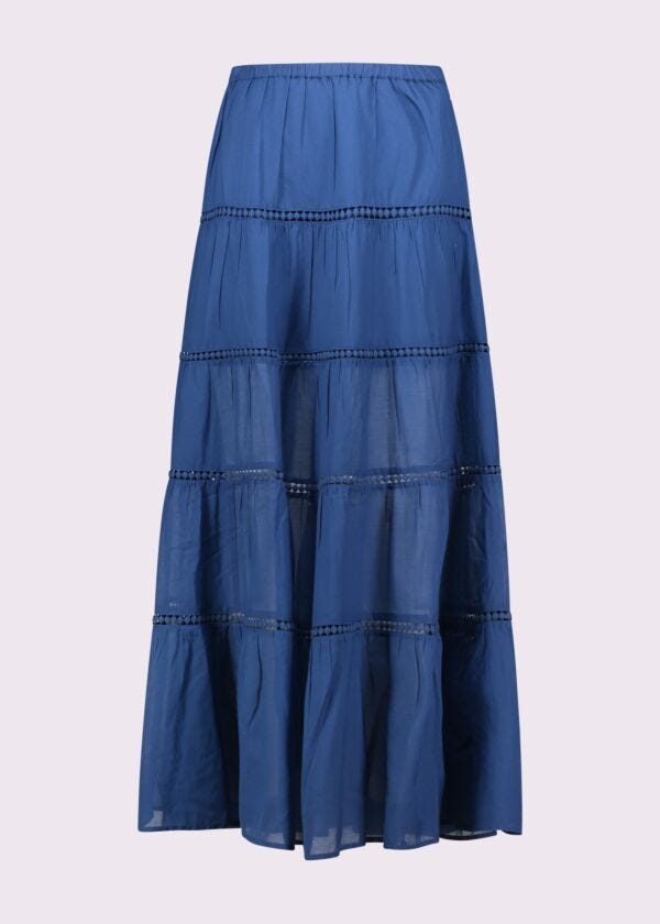 Gonna lunga blu con ricami Gaudì Fashion