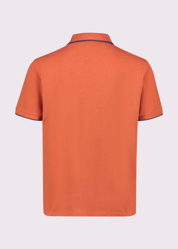 Men's red cotton polo shirt