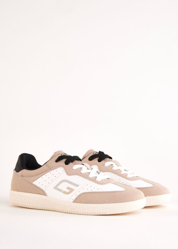 Faux-leather sneakers