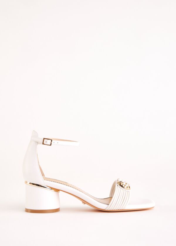White faux-leather sandals Gaudì Fashion