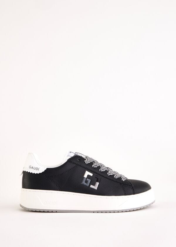 Black faux-leather sneakers Gaudì Fashion