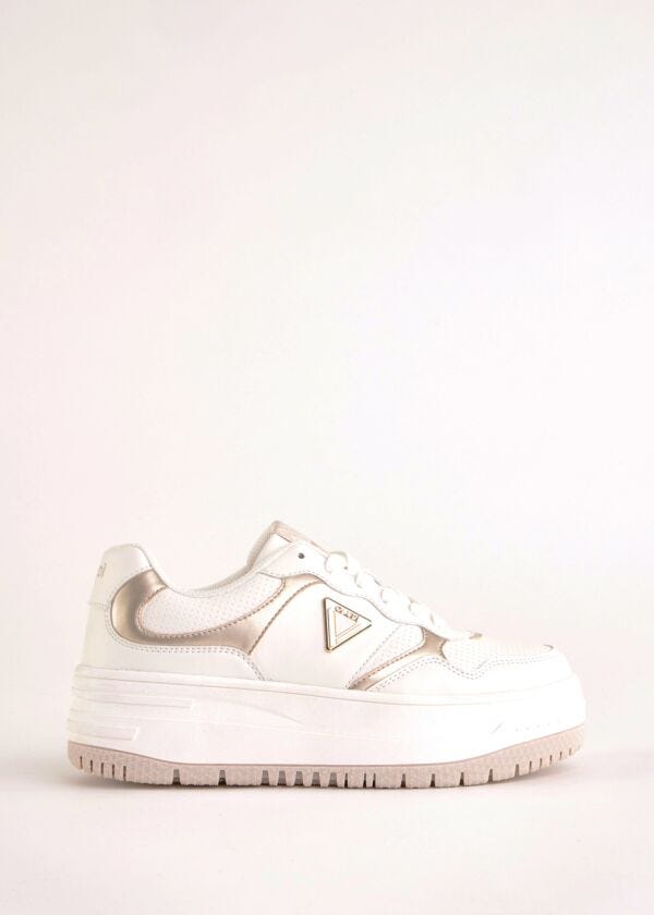 White faux-leather sneakers Gaudì Fashion