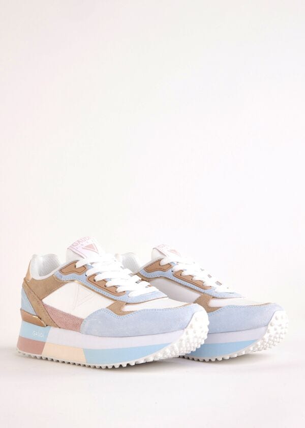 Suede running sneakers