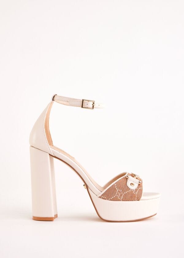 White faux-leather sandals Gaudì Fashion