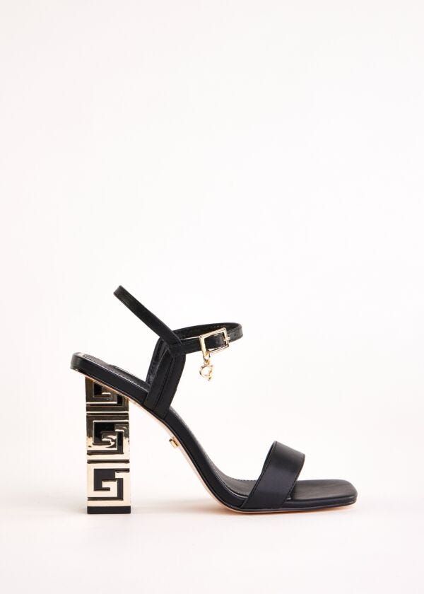 Black faux-leather sandals Gaudì Fashion
