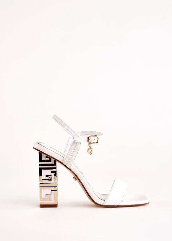 White faux-leather sandals Gaudì Fashion