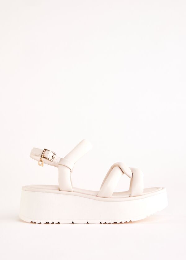 White faux-leather sandals Gaudì Fashion