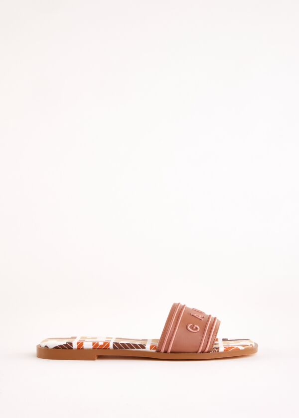Brown faux-leather mules Gaudì Fashion