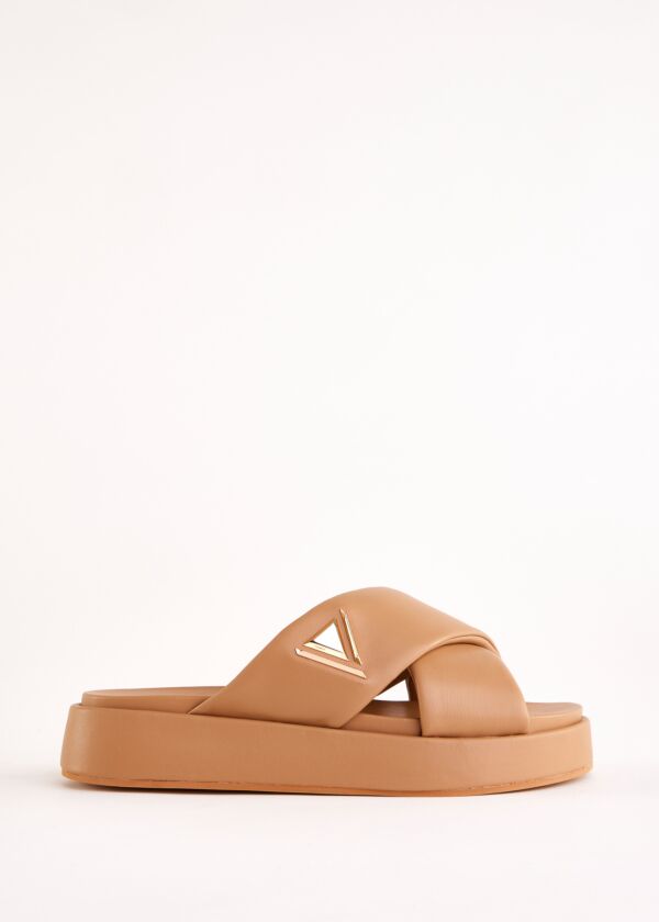 Beige faux-leather sabots Gaudì Fashion