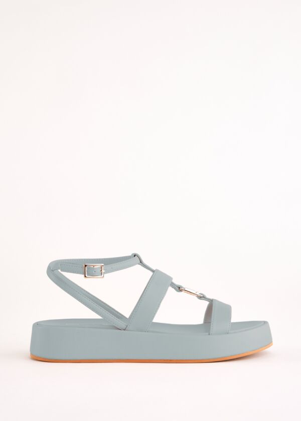Light blue faux-leather sandals Gaudì Fashion
