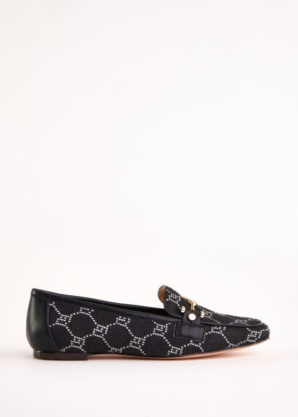 Black jacquard moccasins Gaudì Fashion