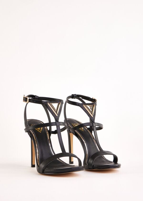 Sandales noires en cuir