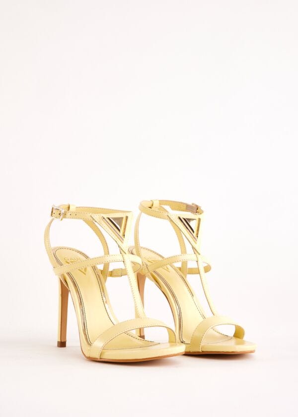 Sandali gialli in pelle