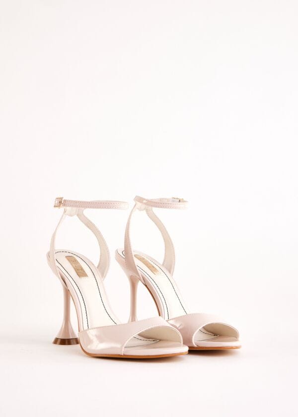 Sandales blanches vernies